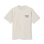 Vintage Cream Tee — 'Mermaids Paradise' Small Chest Gothic Script T-Shirt