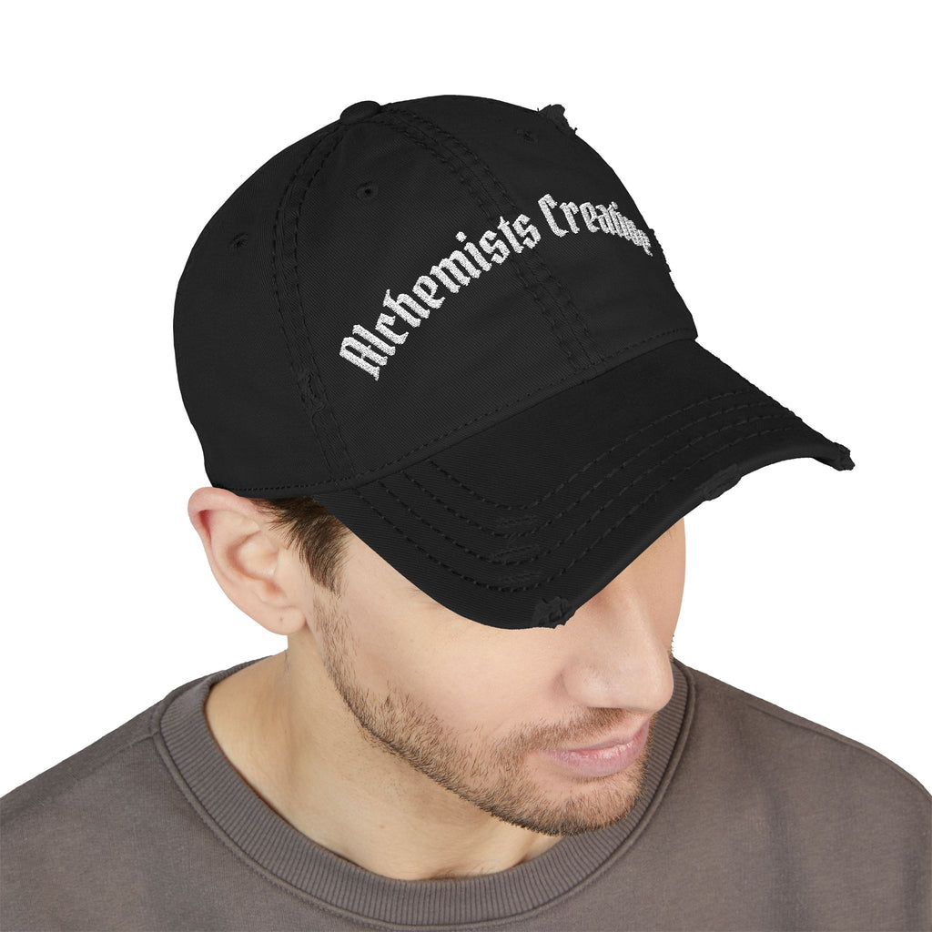 Distressed Embroidered Dad Hat