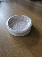 Pink Swirl Trinket Bowl